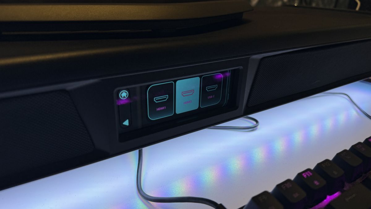 Cooler Master's Pro Station monitor riser has a built-in soundbar and a ...