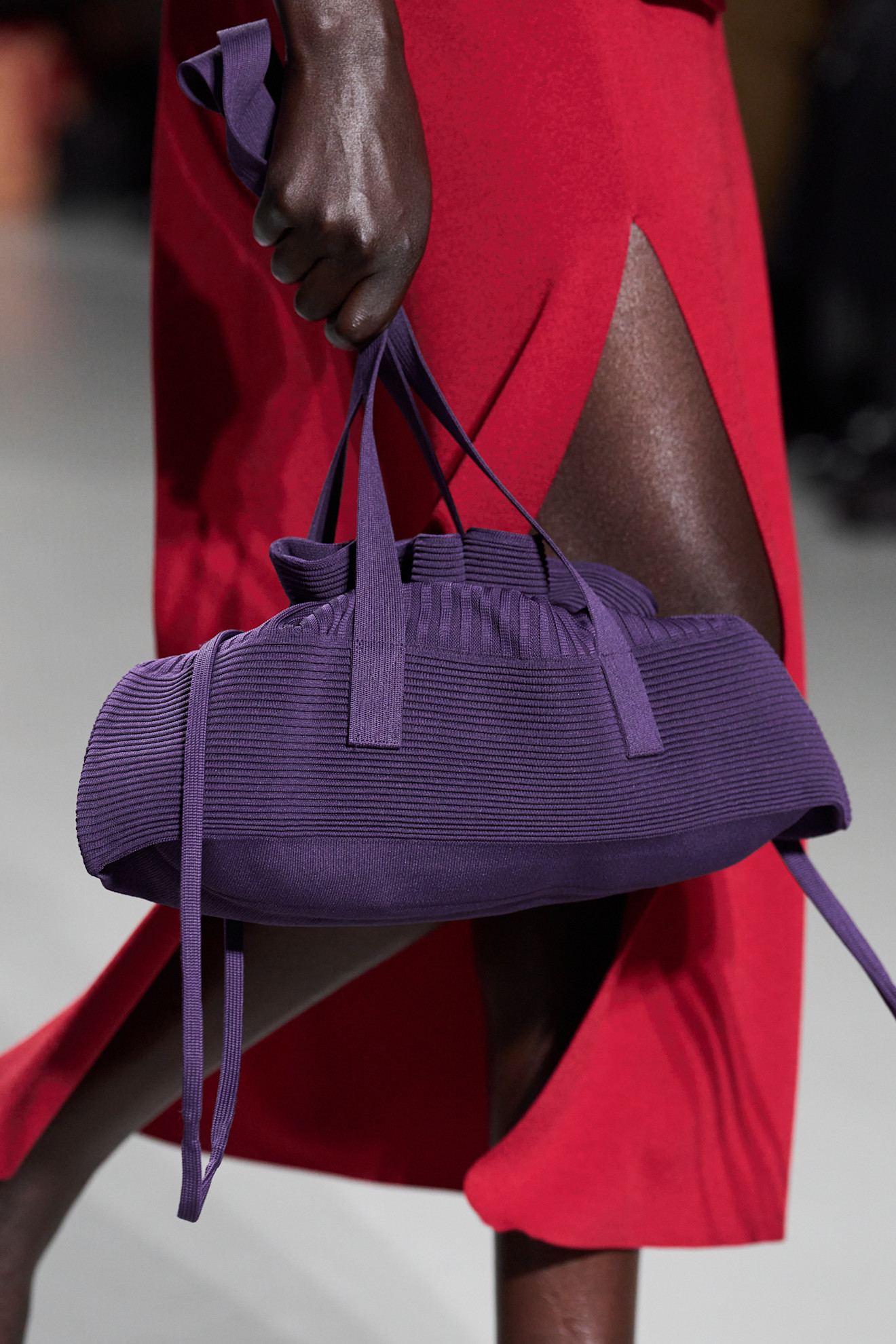 Purple bag trend on the CFCL Fall 2026 runway