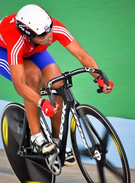 Lisandra Guerra (Cuba) in sprint qualifying.