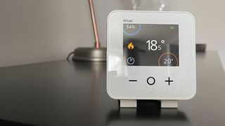 Drayton Wiser smart thermostat on table