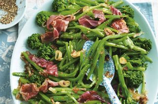 Healthy lunch ideas, Runner bean and Tenderstem broccoli salad