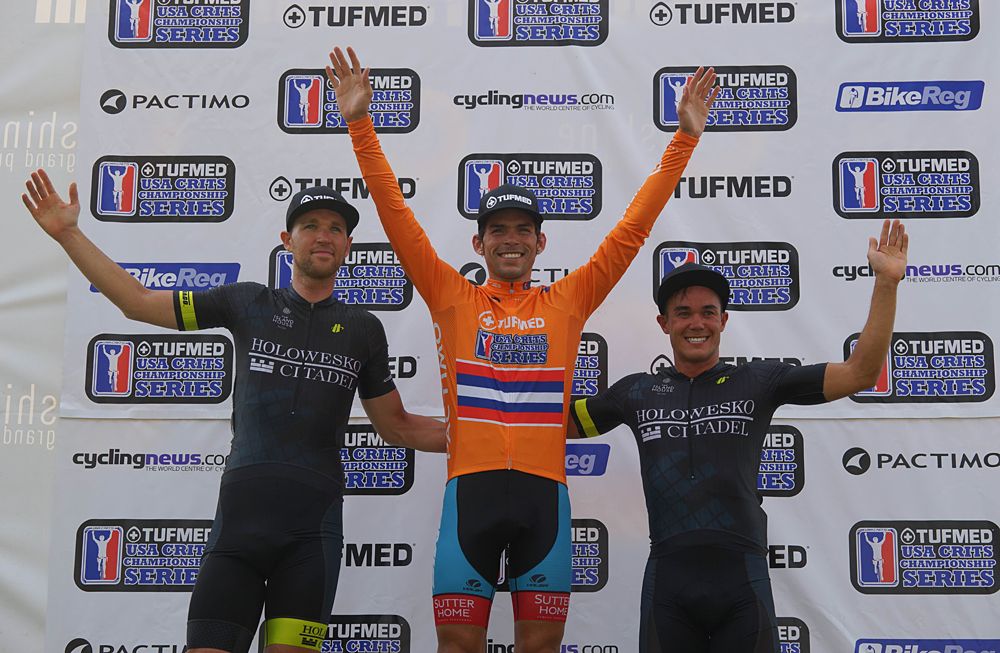 Ruben Companioni atop the Clearwater podium