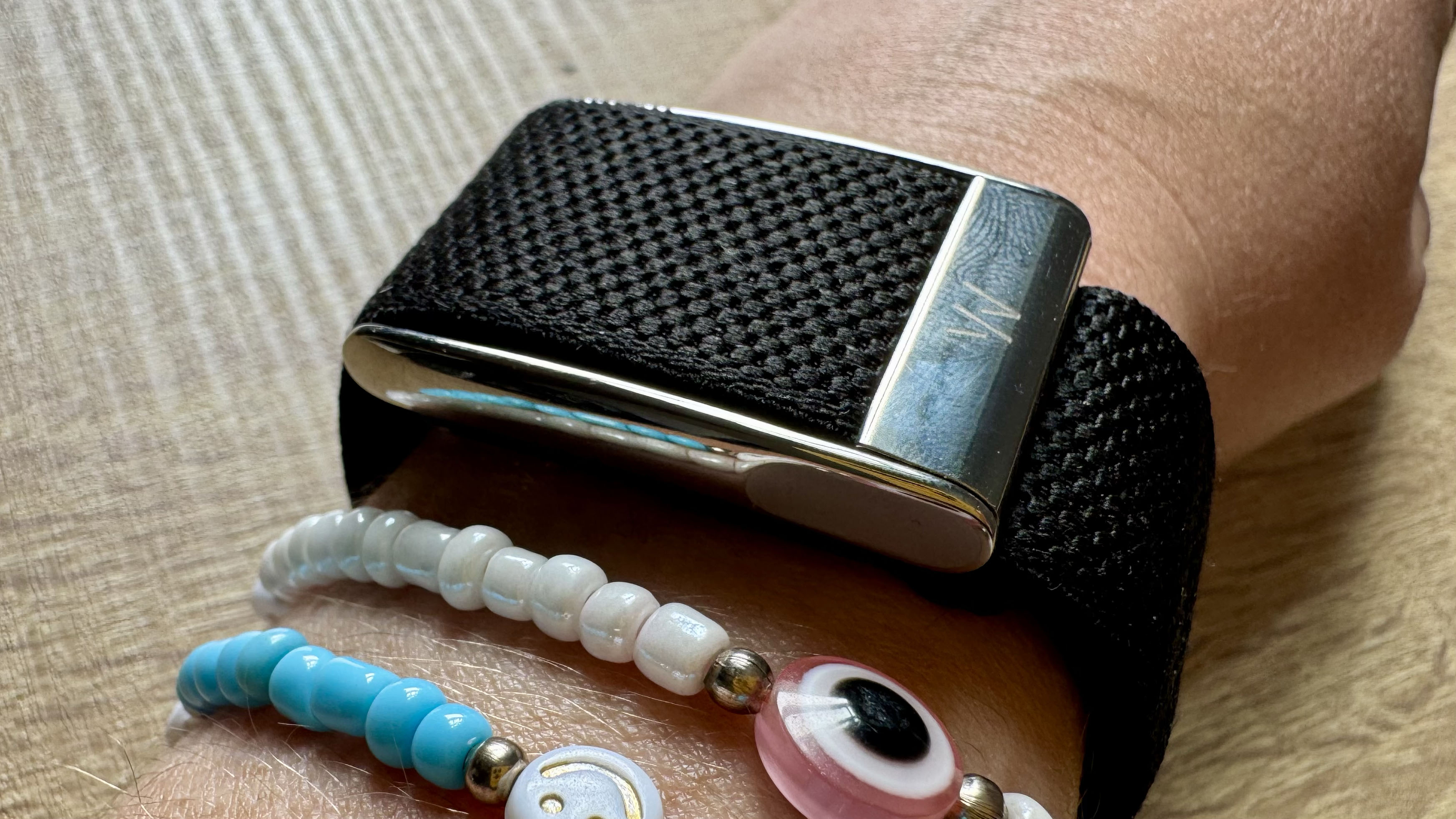 a photo of the Whoop MG on the wrist