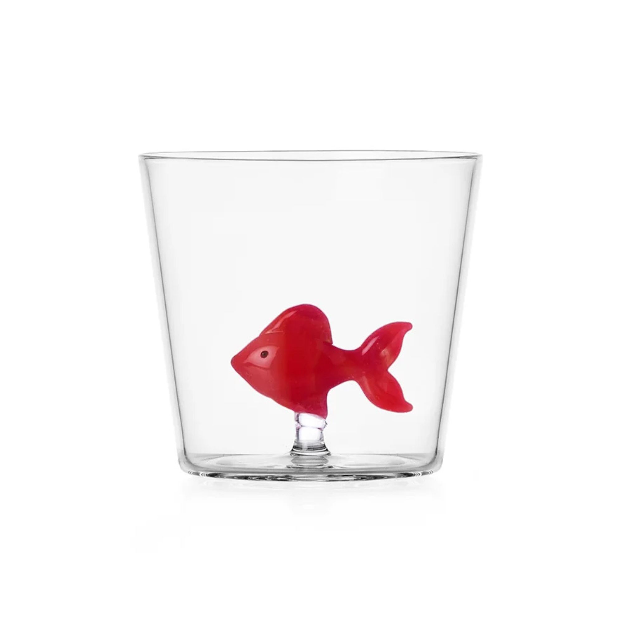 Ichendorf Milano, Ichendorf Milano Animal Farm Fish Glass Tumbler, 350ml, Clear/red