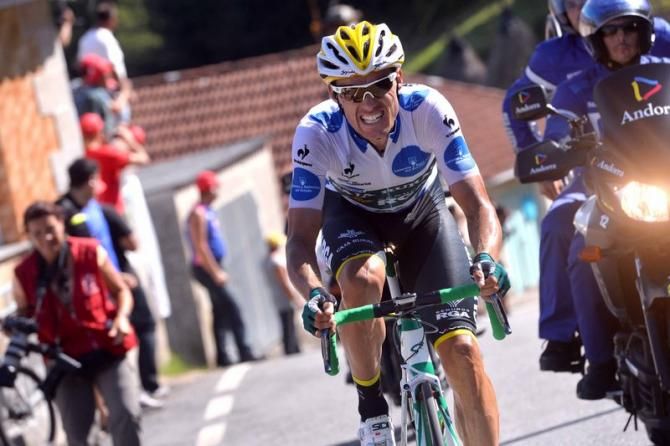 Mountains classification leader Luis Leon Sanchez (Caja Rural)
