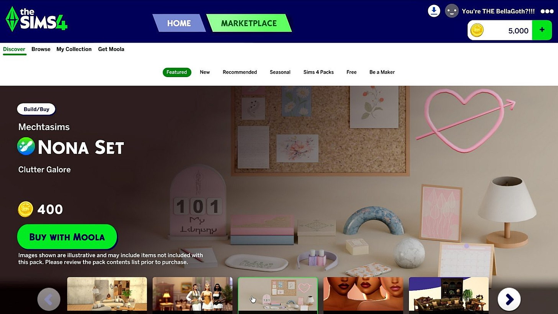 Sims 4 marketplace microtransactions screen