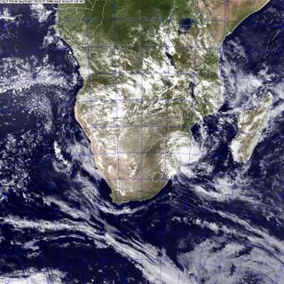 Tropical Depression Dando makes landfall over Mozambique.