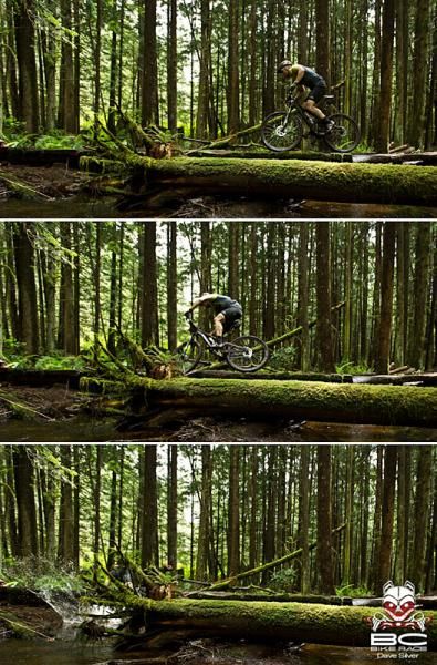 A rider takes a bath on a slippery bridge.