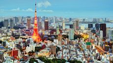 DC79KJ Tokyo, Japan cityscape at Tokyo Tower.