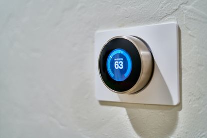 The best smart thermostats: Image depictsGrey Nest Thermostat display