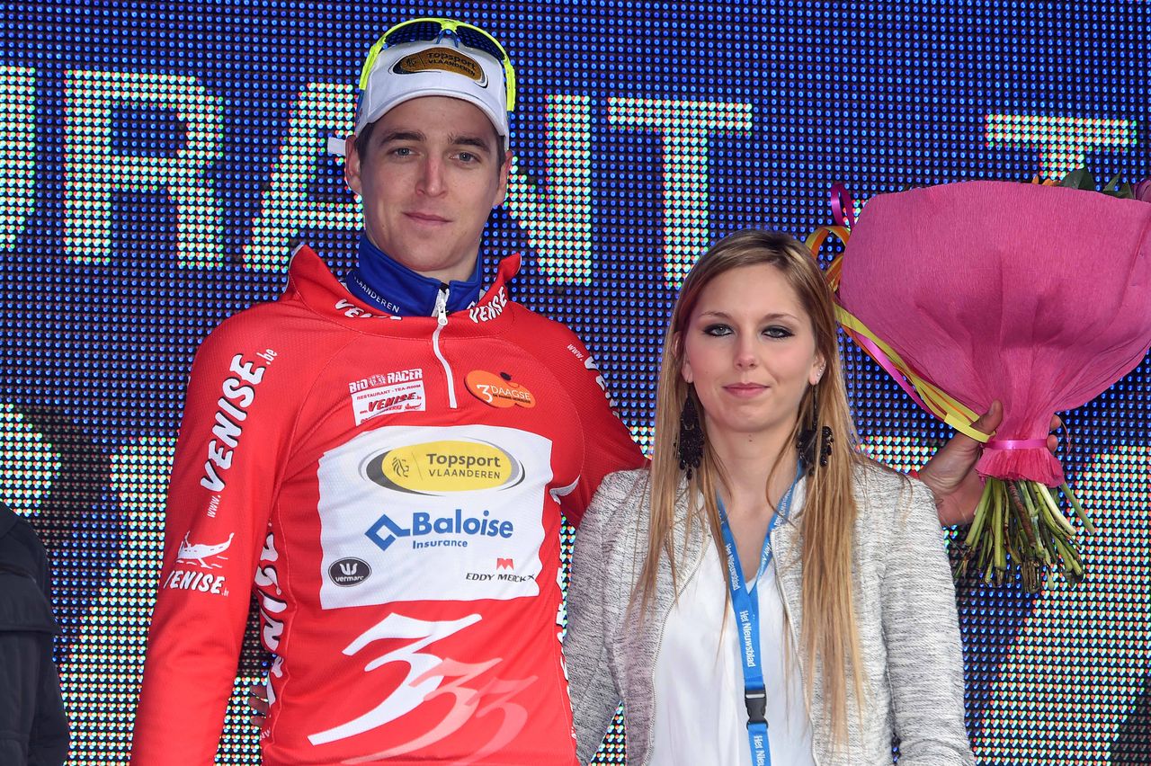Jarl Salomein (Topsport Vlaanderen-Baloise) in the red jersey