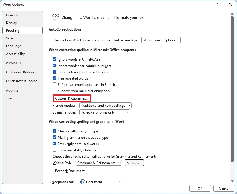 How to configure spell checker and autocorrect features on Windows 11