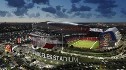A rendering of the proposed stadium.