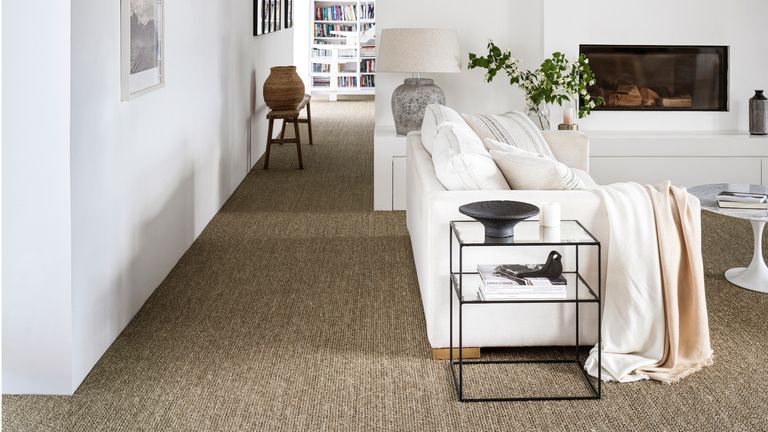 Neutral living room with sisal carpet