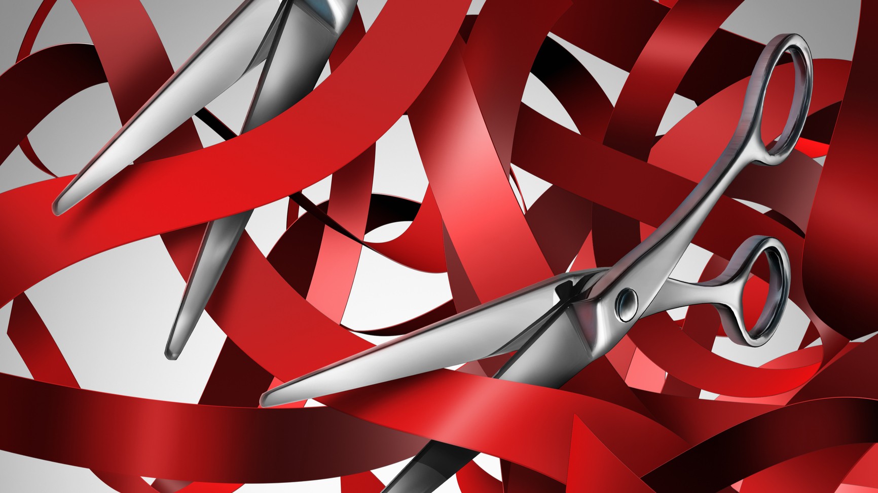 Red tape and scissors