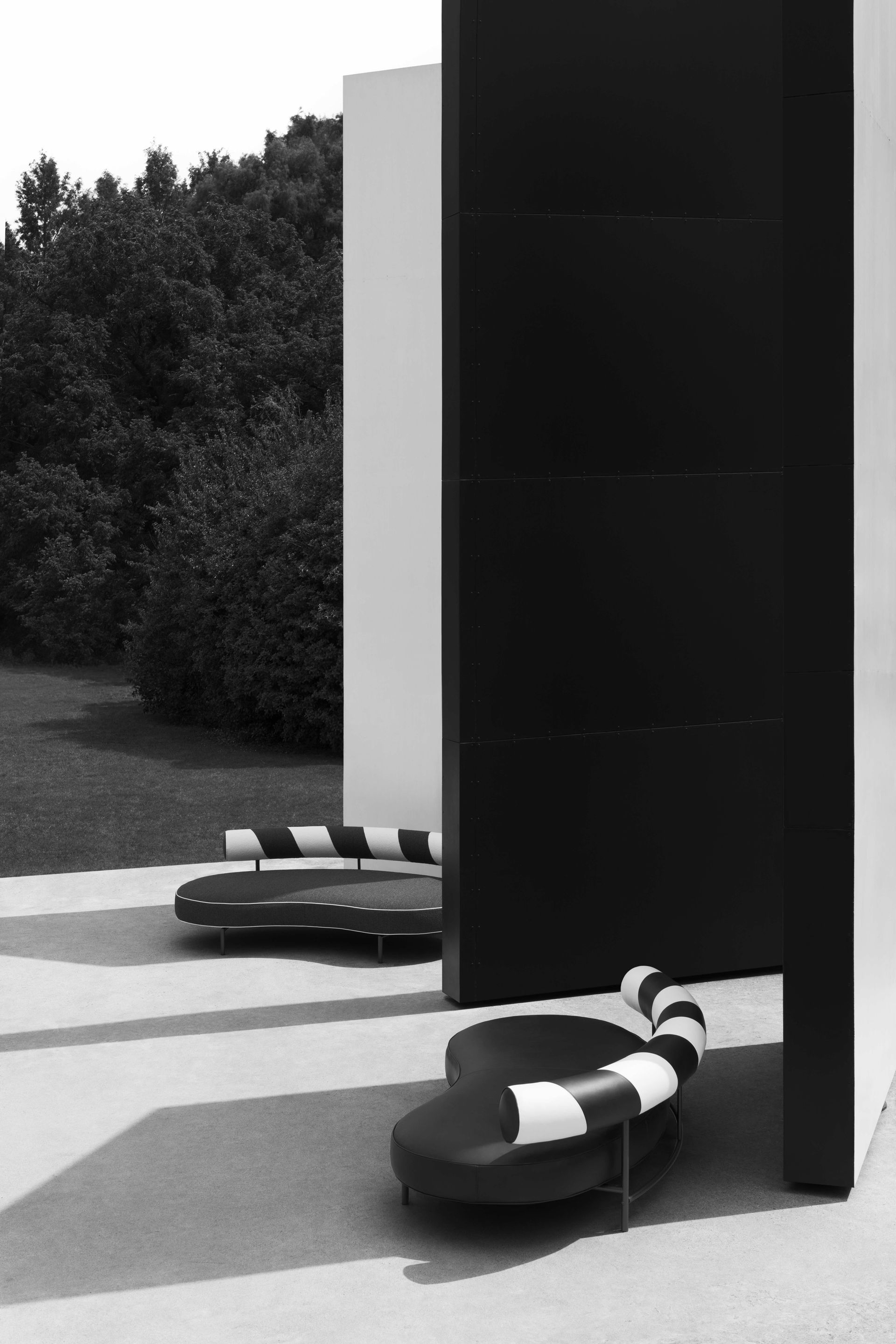 Flexform Supermax sofa photographed at Milan’s Teatro Continuo