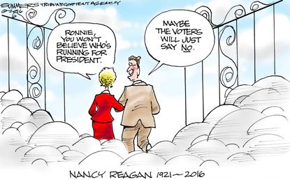 Political cartoon U.S. Nancy Ronald Reagan Decision 2016