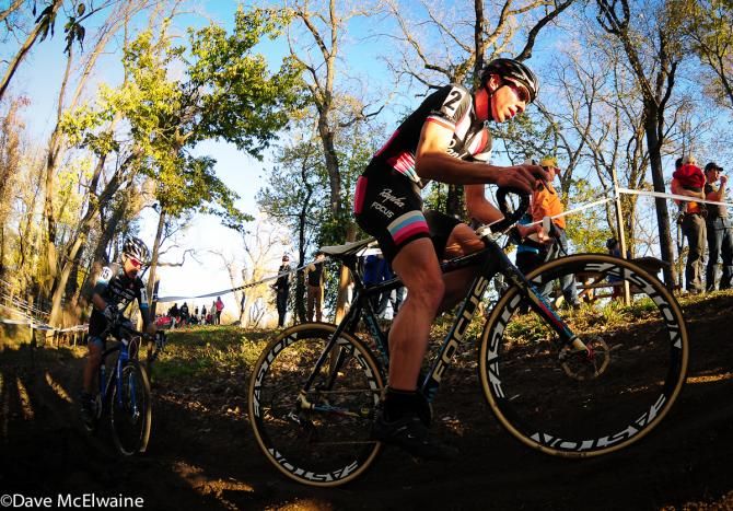 As has been the case the last couple weeks, Jeremy Powers (Rapha Focus) spent almost the entire race chasing down the leaders