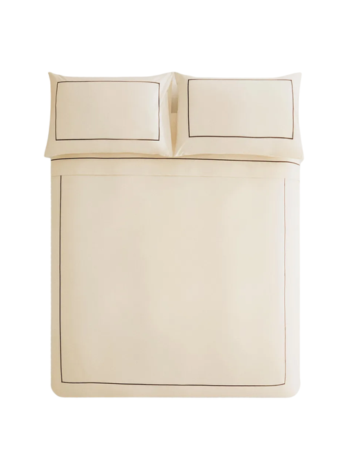 Sateen Duvet Cover With Scalloped Trim