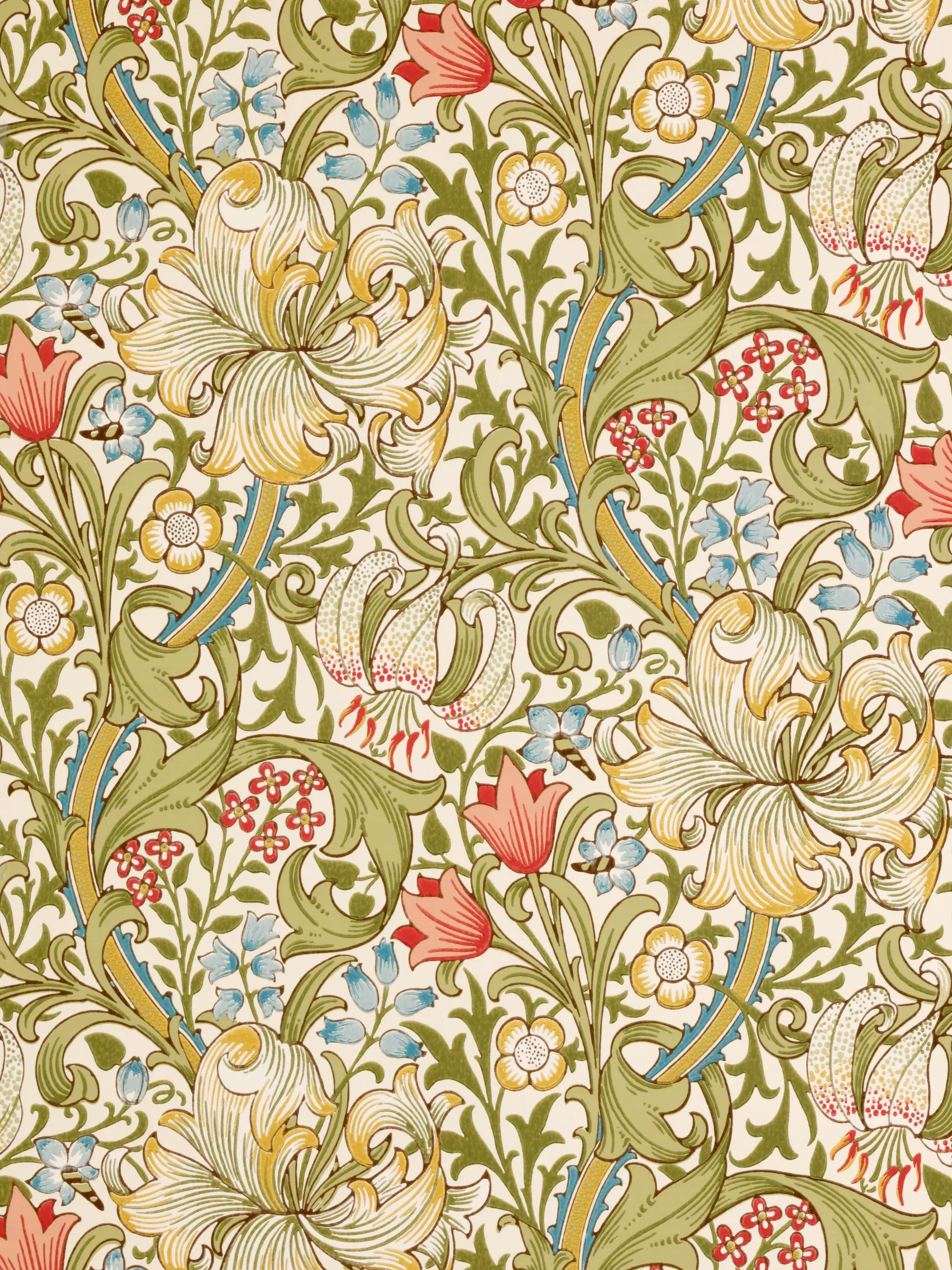 Morris &amp;amp; Co. Golden Lily Wallpaper