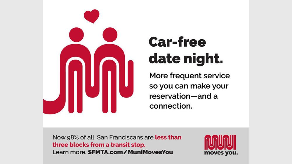 An advert from a San Francisco Muni campaign