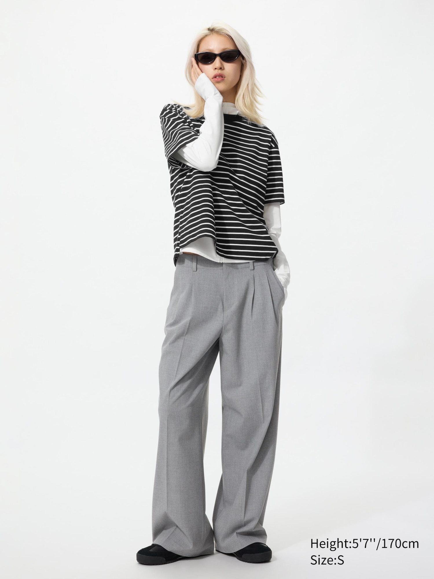 Smart Pleated Wide Trousers