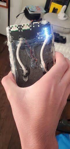 A modified Samsung battery