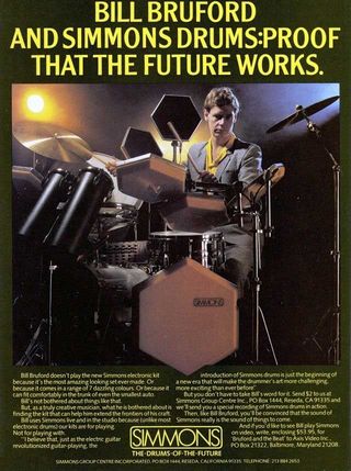 Bill Bruford on a Simmons poster