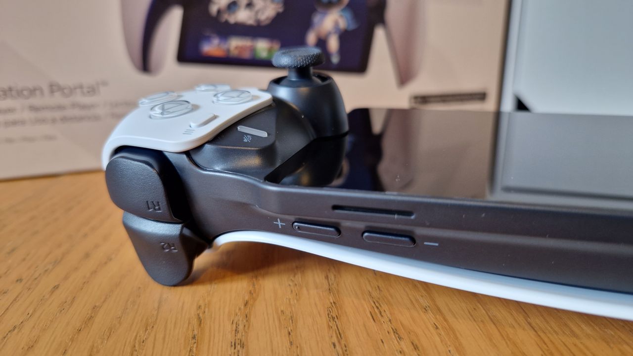 Image of the PlayStation Portal handheld gaming device