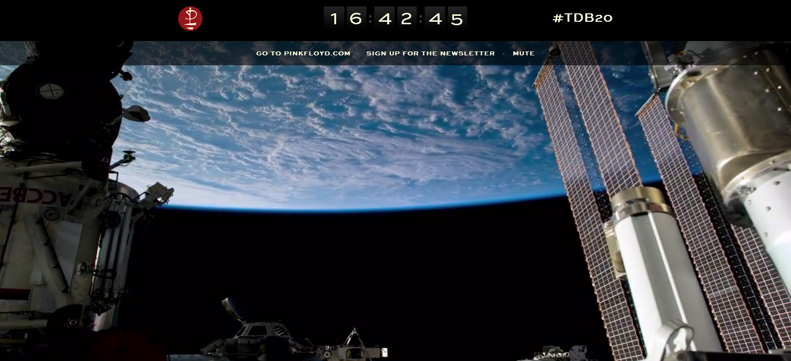 The Pink Floyd website DivisionBell20.com uses stunning views of Earth from the International Space Station as part of its countdown to a May 20, 2014 launch.