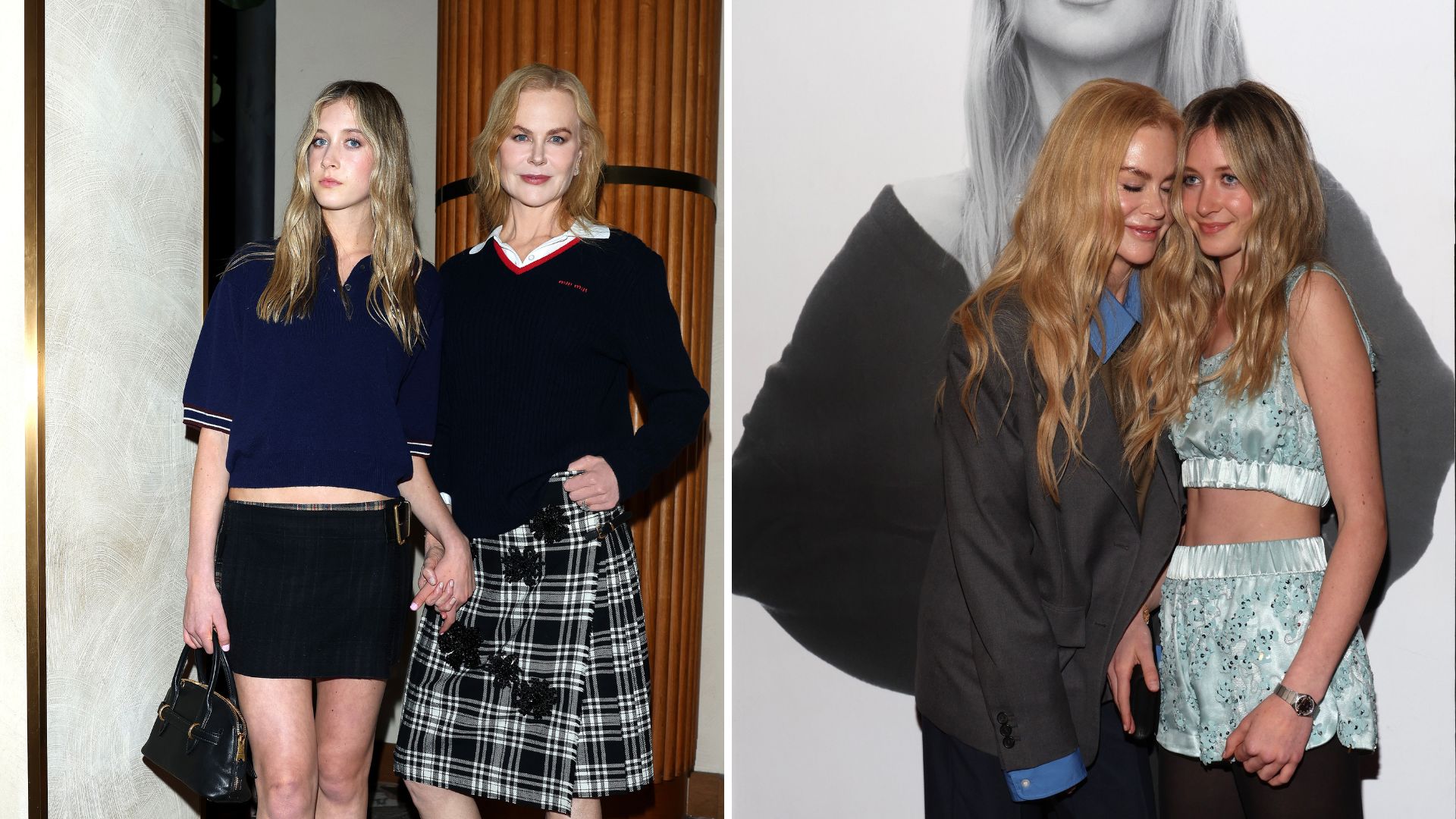 Composite image of Nicole Kidman with her daughter, Sunday Rose at two events