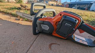 Hero image of the Husqvarna Power Axe 350i Cordless Electric Chainsaw