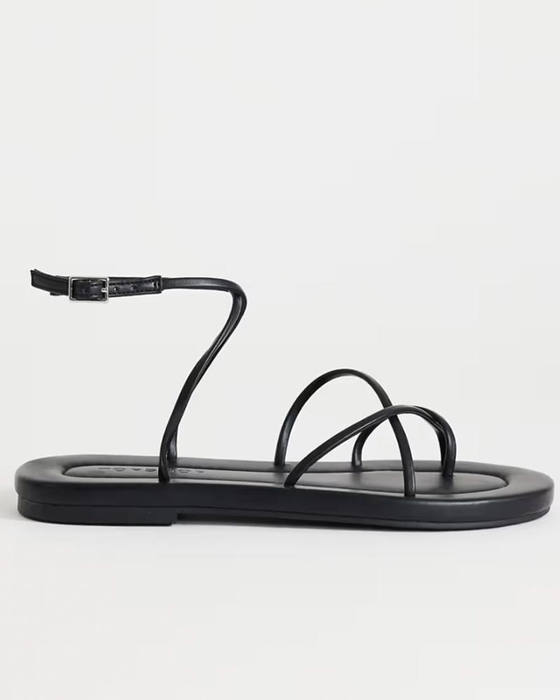 Topshop strappy black flat sandals