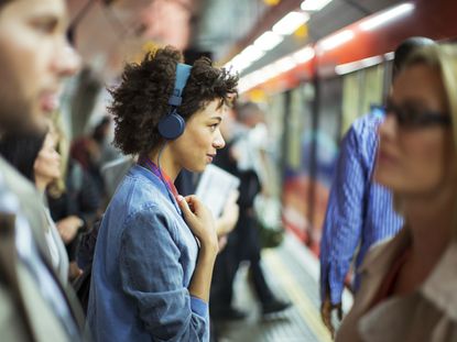 Woman with headphones