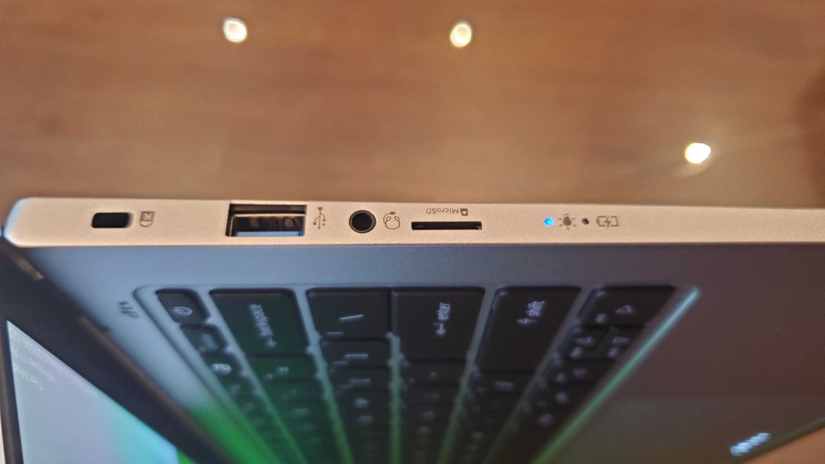 silver laptop