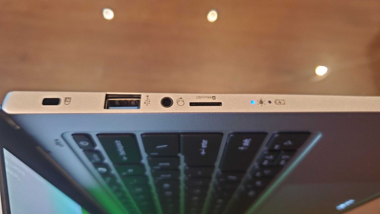 silver laptop