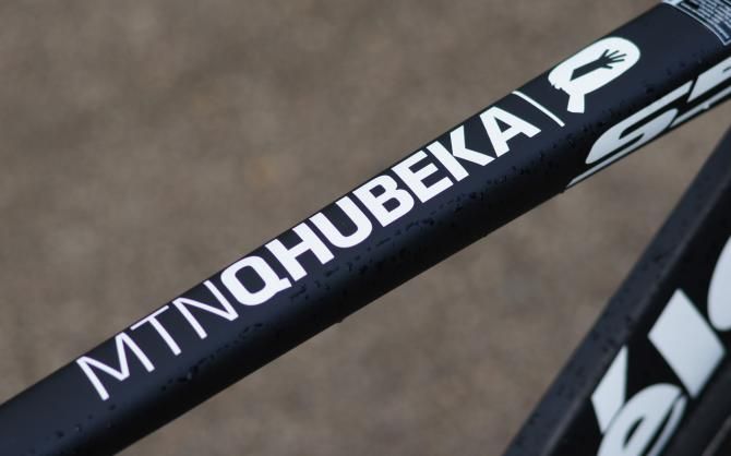 The MTN-Qhubeka logo atop Edvald Boasson Hagen's Cerv&eacute;lo S5