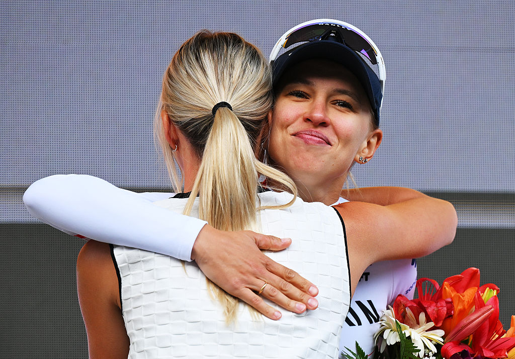 Kasia Niewiadoma-Phinney finishes third overall at the 2025 Tour de France Femmes.