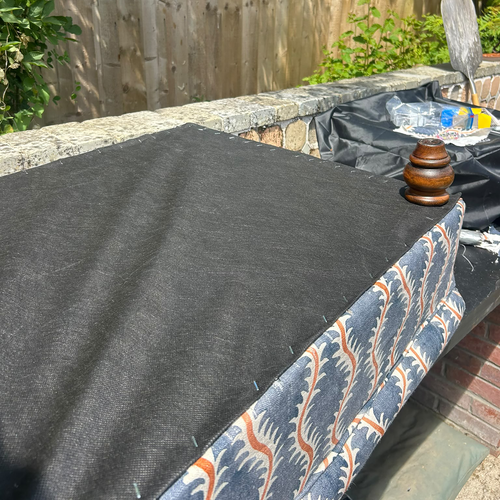 Upholstered footstool project