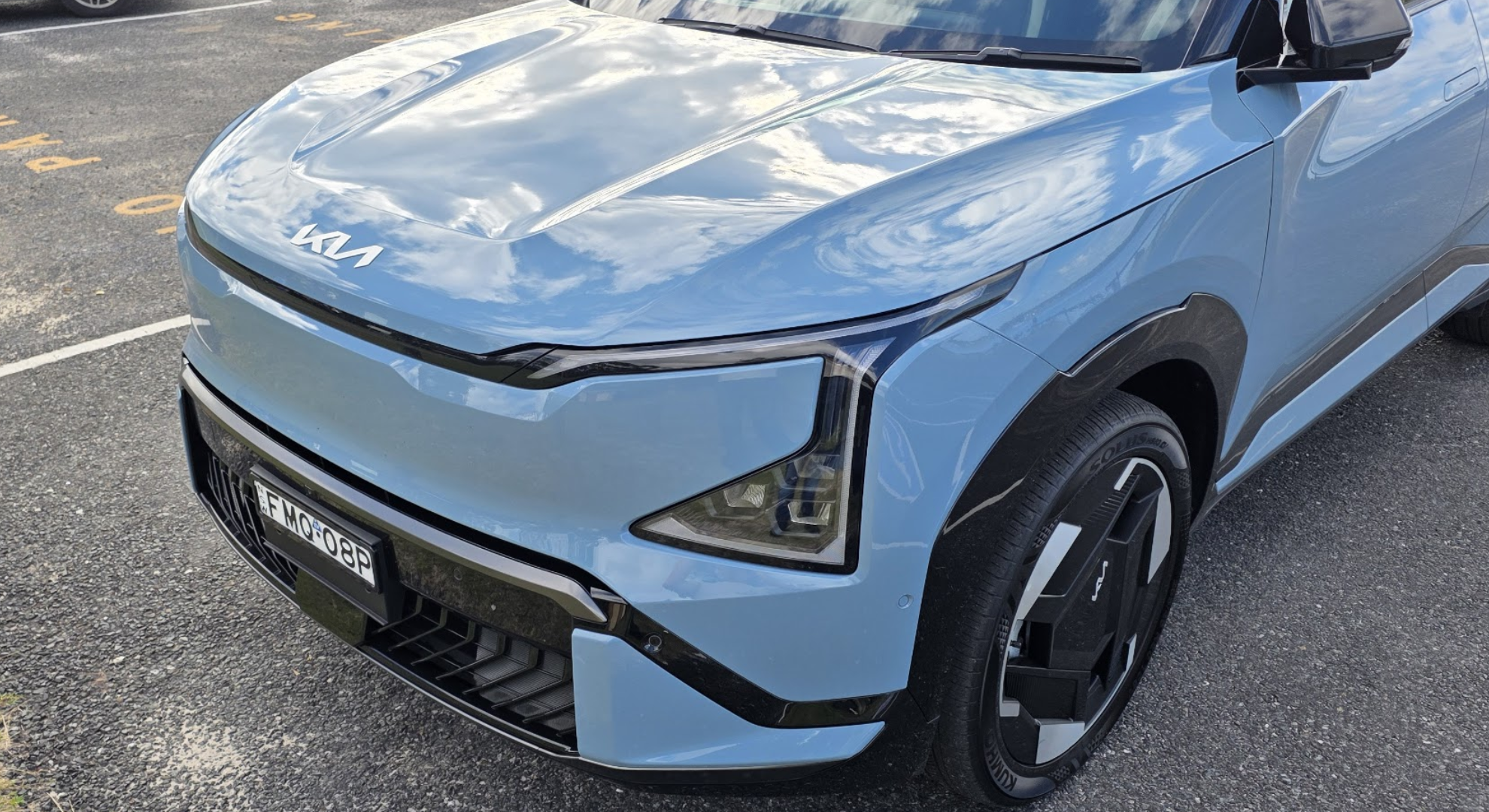 The front-end of the Kia EV5