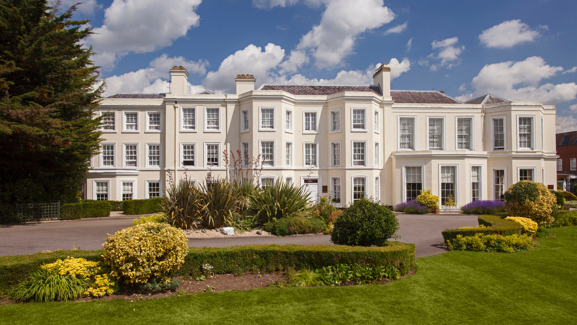 Burnham Beeches hotel exterior on a sunny day