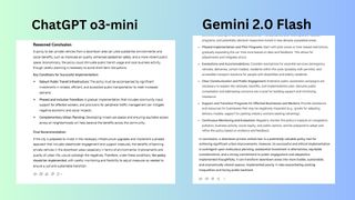 o3-mini vs Gemini 2.0 Flash screenshot