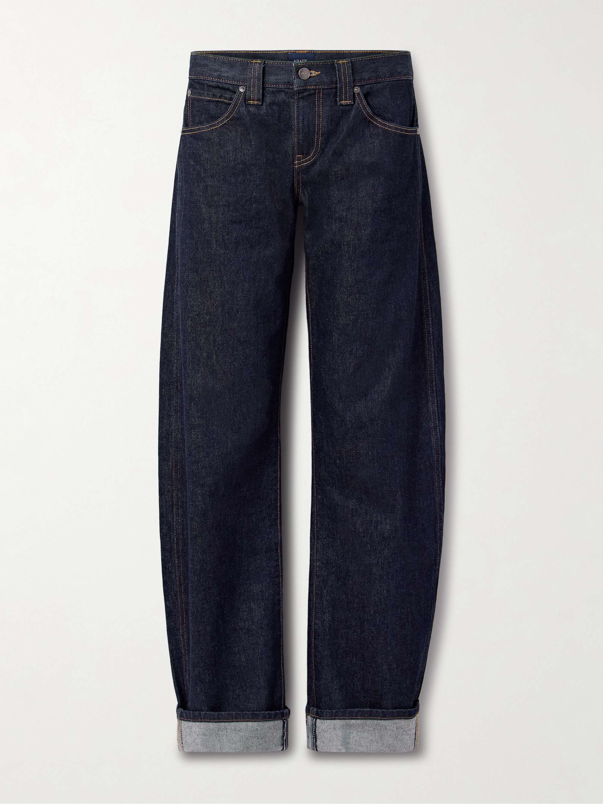 Karo Mid-Rise Barrel-Leg Jeans