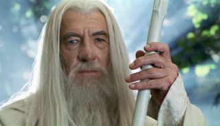 Ian McKellern as Gandalf in the Lord Of The Rings movie