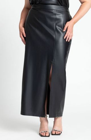 Faux Leather Maxi Skirt