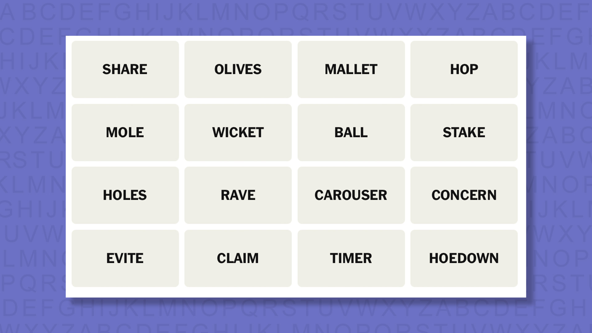 NYT Connections hints for game 1030 on a purple background