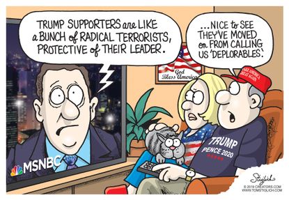 Political Cartoon Trump Supporters Radical Terrorists Deplorables