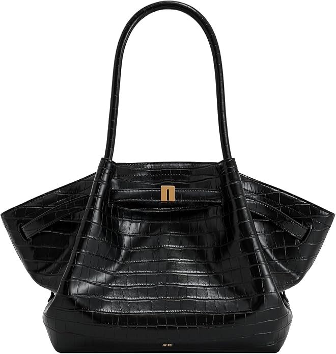 JW PEI, Jw Pei Women's Hana Medium Tote Bag - Black Croc