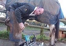 Roland Thompson, apprentice farrier