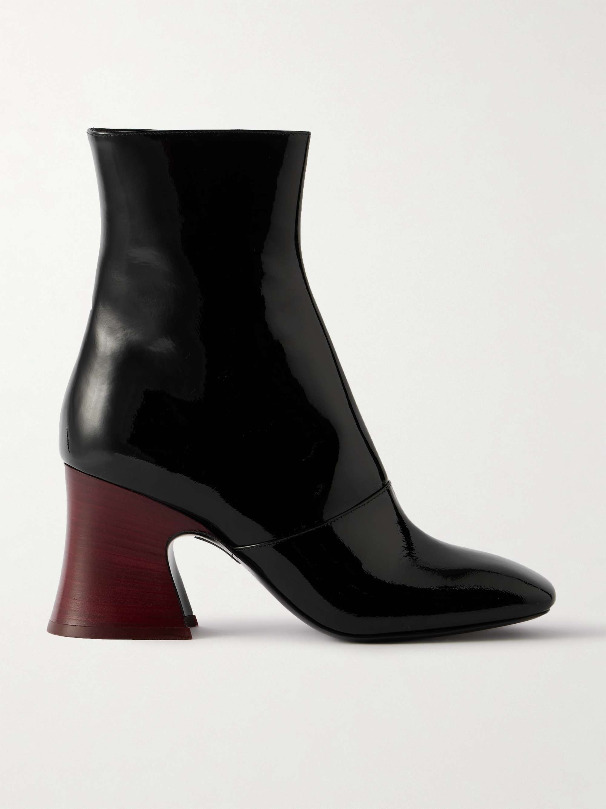 Janis Patent-Leather Ankle Boots